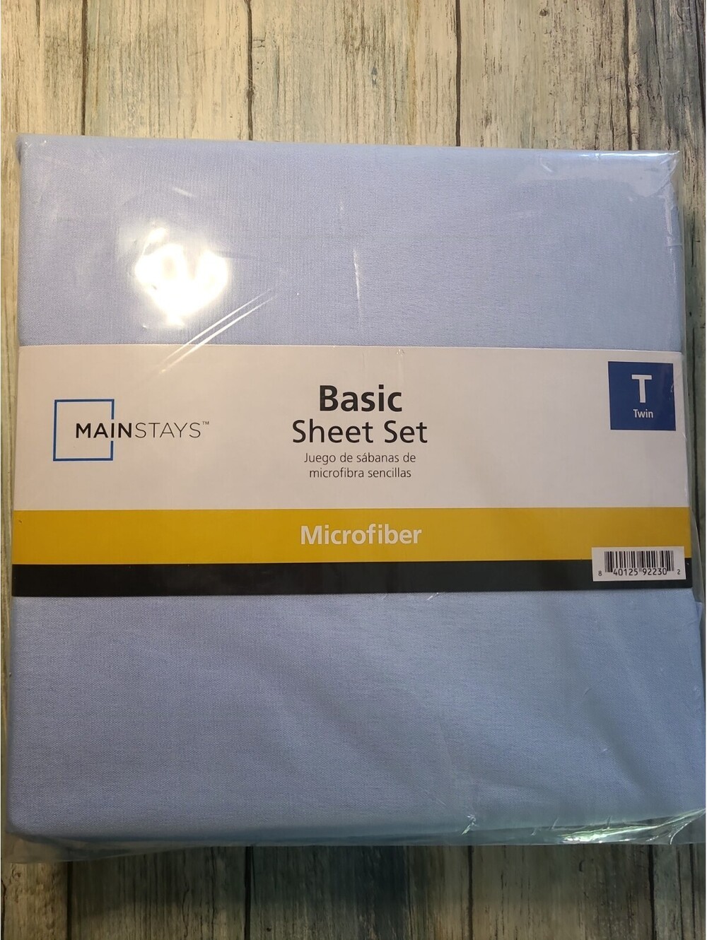 Mainstays: Basic Microfiber 3-Piece Set, Light Blue Size Twin